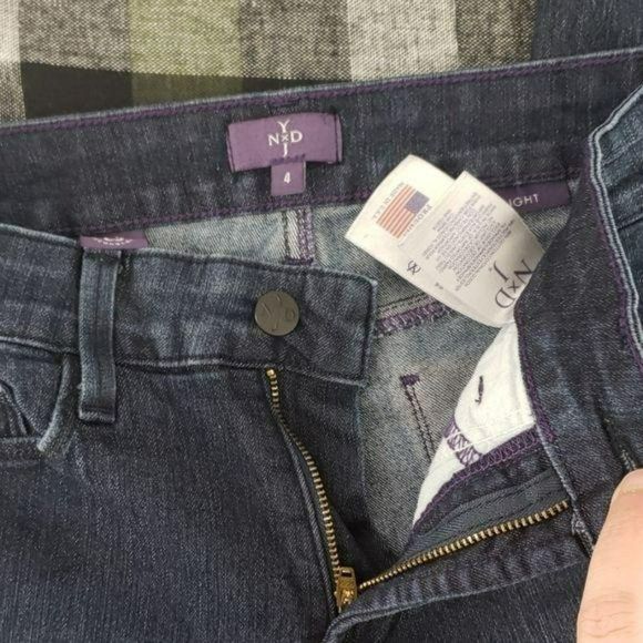 NDYJ Women's Dark Wash Lift Tuck Straight Denim Blue Jeans Size 4 - Picture 9 of 9